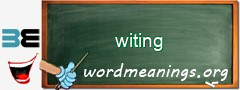 WordMeaning blackboard for witing